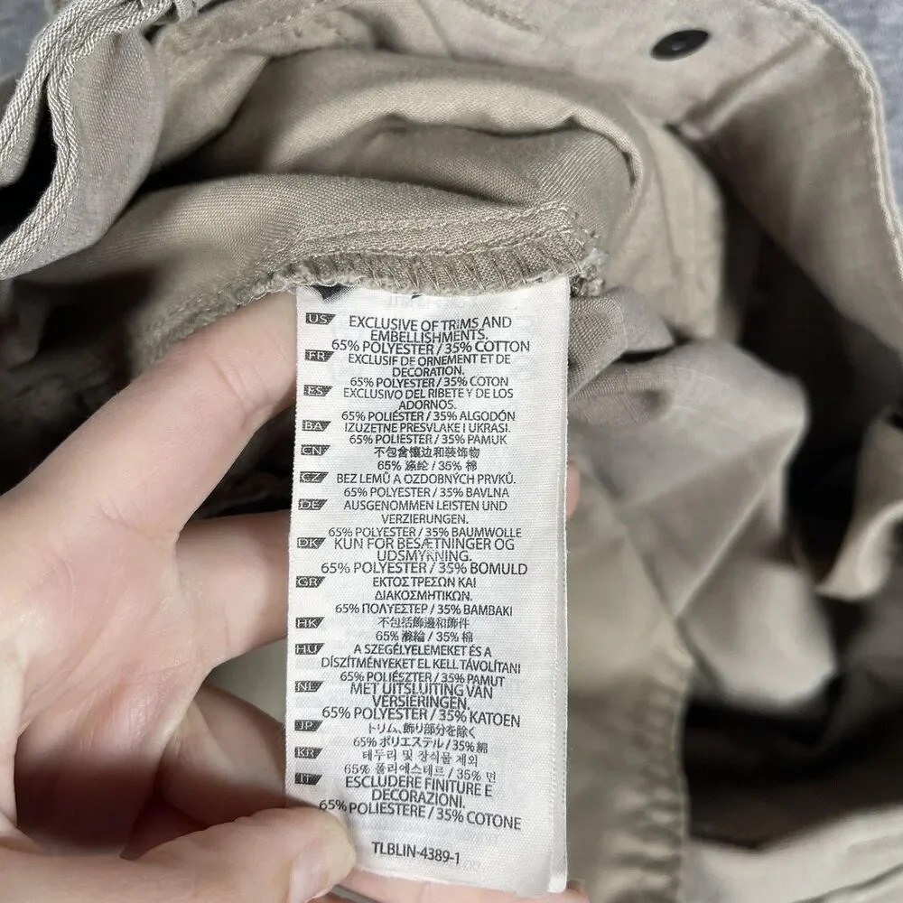 5.11 Tactical Cargo Pants Mens 33x28 Beige Polyester Cotton Canvas Workwear